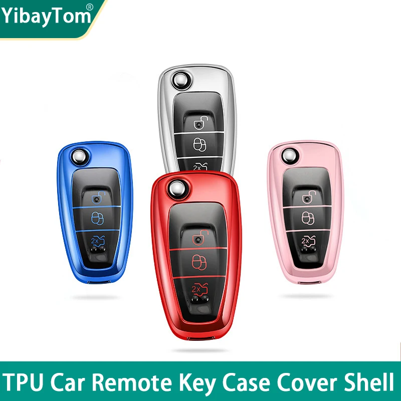 

Soft TPU Car Folding Key Case Full Cover Holder For Ford Focus 2 3 MK3 ST RS Ecosport Kuga Escape Fiesta Fold C-Max S-Max Mondeo
