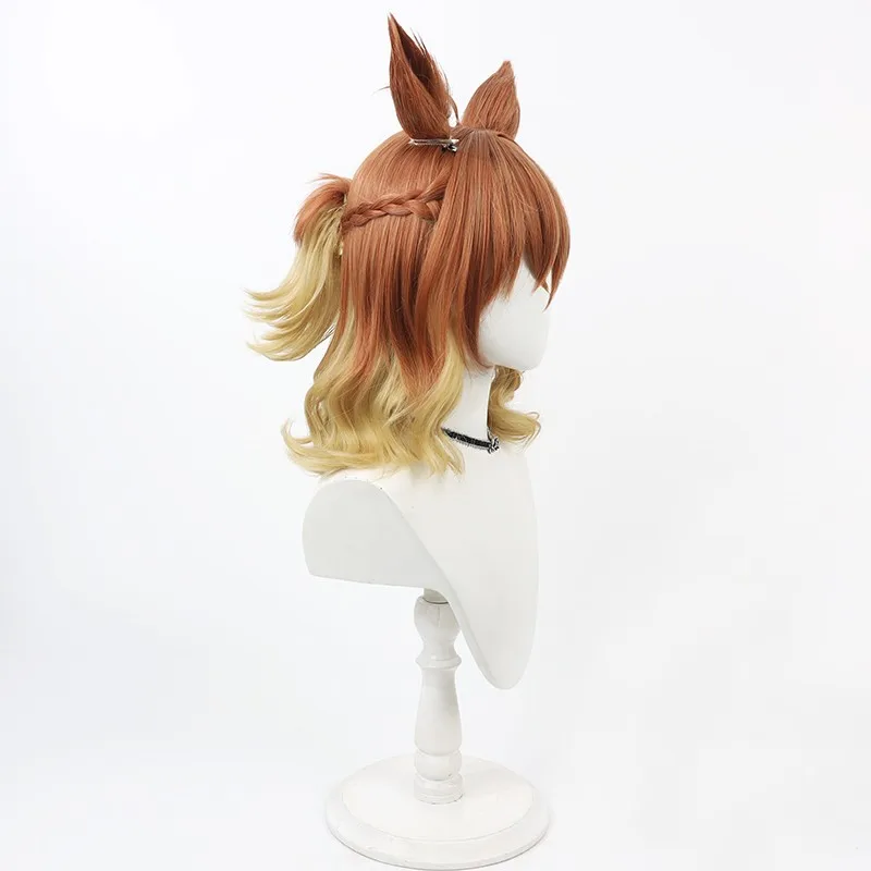 Фото Косплей-парик, уши, хвост, заколки для волос, серьги Uma Musume Pretty Derby Jungle Pocket для женщин, аксессуары для Хэллоуина, вечеринок и карнавалов. №3