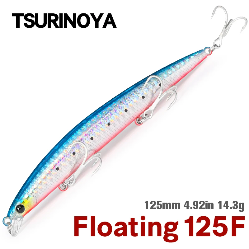TSURINOYA новые рыболовные приманки DW72 125 мм 14 3 г мелкий радиус плавающие гольян