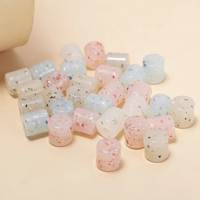 

20pcs/lot Mixed Color Cylinder Shape Beads Acrylic Bead DIY Bracelet Necklace for Jewelry Making Accessories