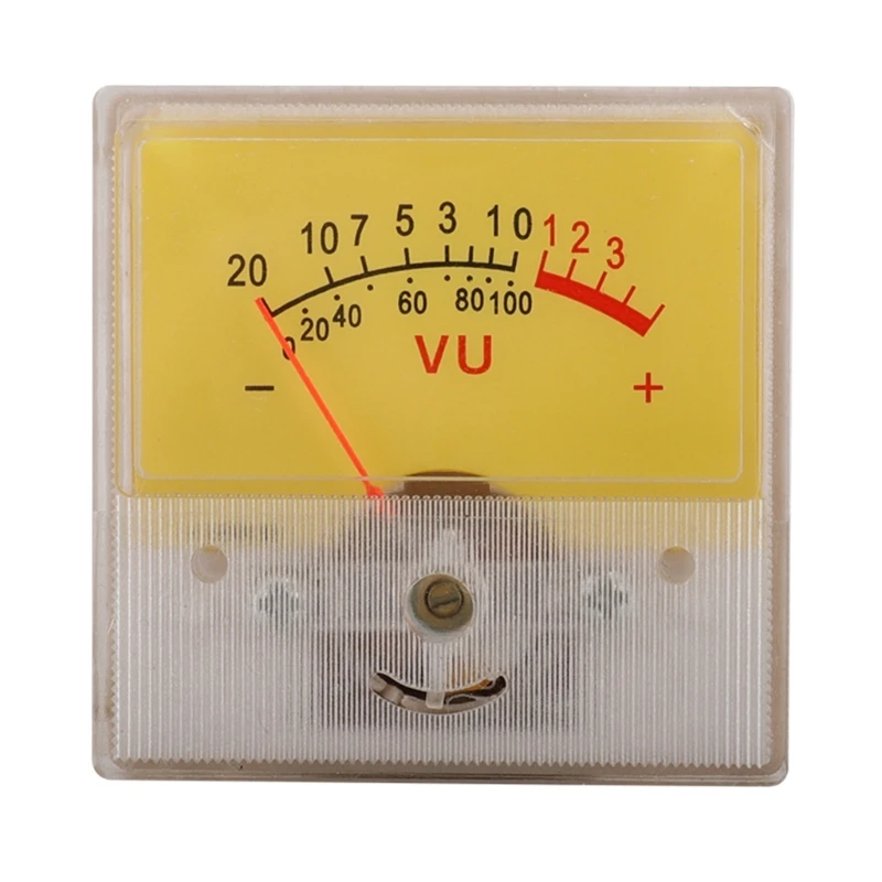 

K1KA VU Meter Yellow Backlight High Accuracy Power Amplifier Meter Audio Level Meter DB Level Header Durable for DIY Compact-