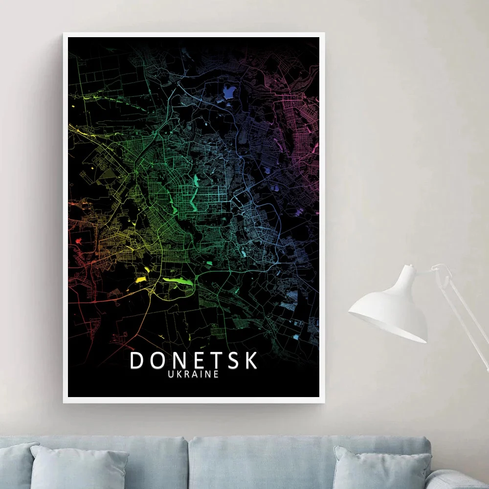 Дания Копенгаген Доминика Санто Доминго постер с радужной картой Donetsk |