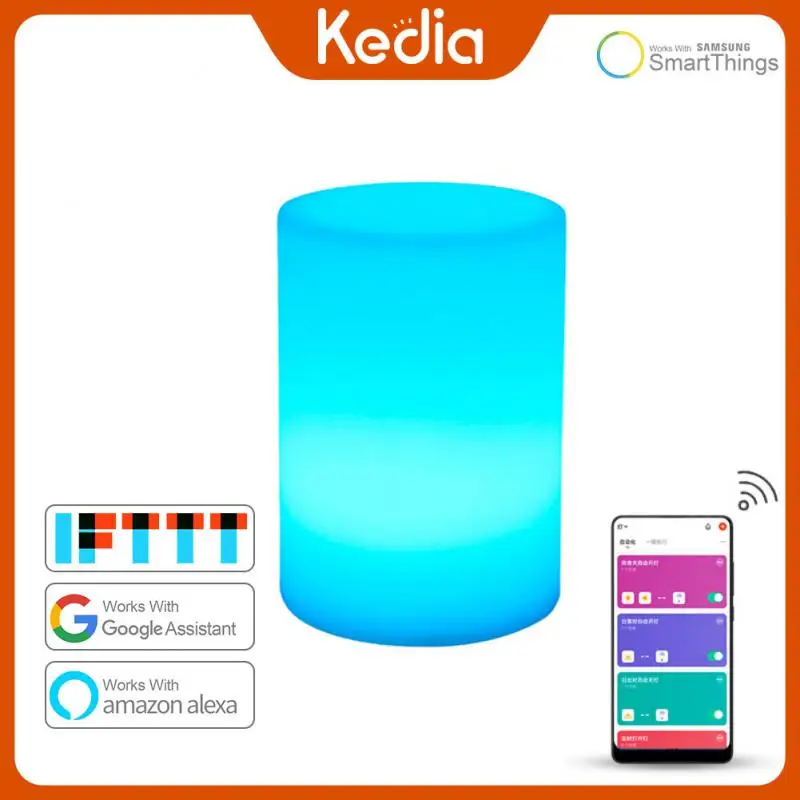 

Tuya Wifi Smart Night Light Cube MP APP Control RGB LED Desk Lamp Coffee Bar Party Table Light Work With Alexa Google Home/Echo