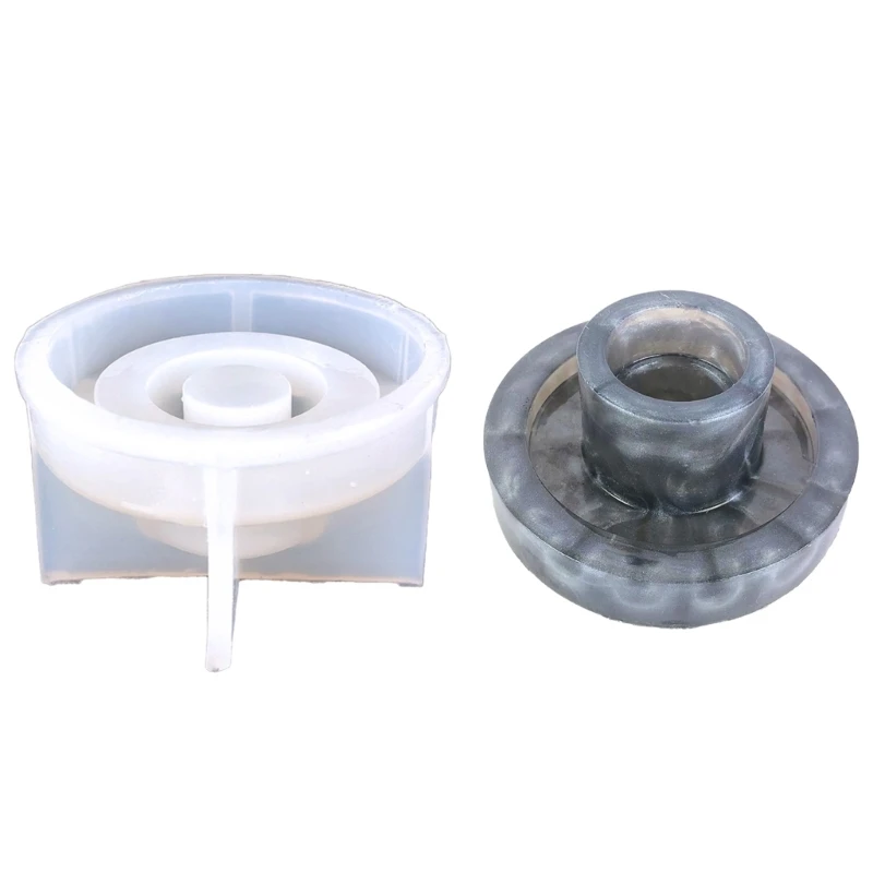 

Candle Holder Mold Craft Mould DIY Round Shape Resin Candle Stand Molds