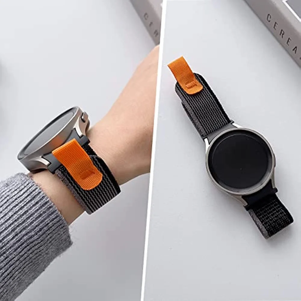 

Galaxy Watch4 5 Strap 44mm 40mm No Gap 20mm Band for Samsung Galaxy Watch5 Pro 45mm 4 Classic 46mm 42mm Soft Nylon Loop Bracelet