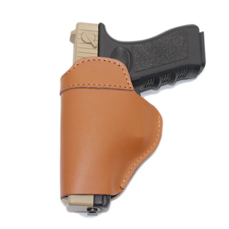 

Leather IWB Concealed Carry Gun Holster for Glock 17 19 22 23 43 Sig Sauer P226 P229 Ruger Beretta 92 M92 S&W Pistols Clip Case