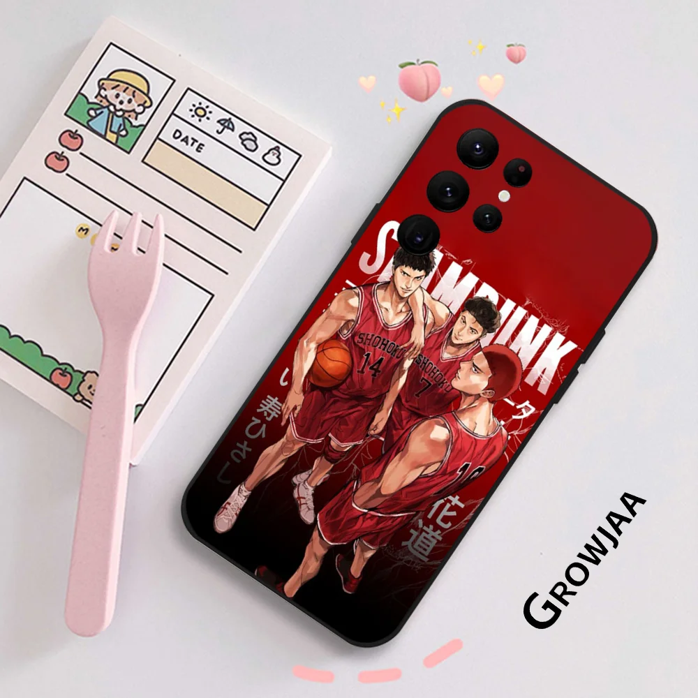 Чехол для телефона S-Slam Dunk Anime Basketball Samsung Galaxy S24 Ultra S22 S23 S21 S20 5G Защитный силиконовый