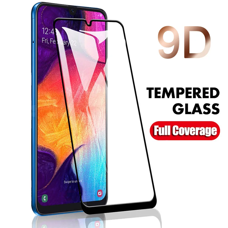 

Tempered Glass for Samsung A10 A20 A30 A40 A50 Full caverage 9D Coverage Screen Protector for Samsung A60 70 80 90 All Glue