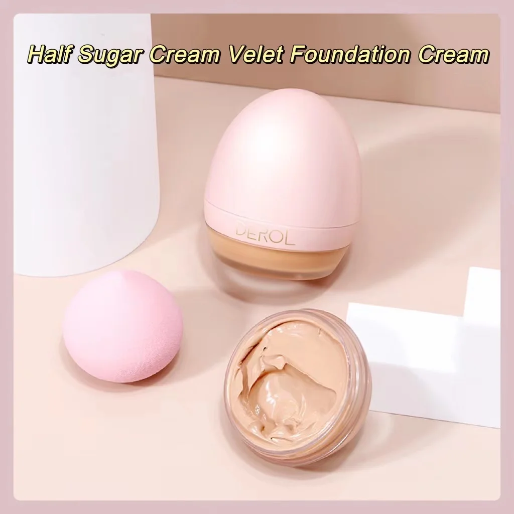 

Light Foundation Cream Makeup Egg Cover Spots Concealer Brighten Moisturizing Lasting Liquid Foundation Face Cosmetics Fundación