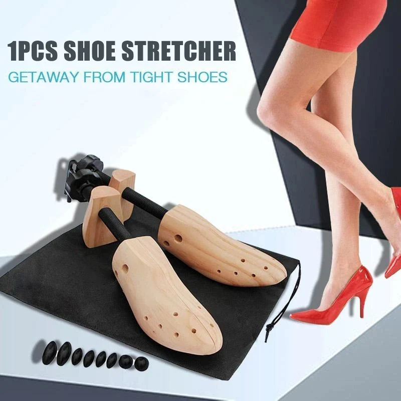 Hot Selling Durable Anti-rust Adjustable Smooth Wooden Shoe Stretcher for Men Women Household -B5 images - 6