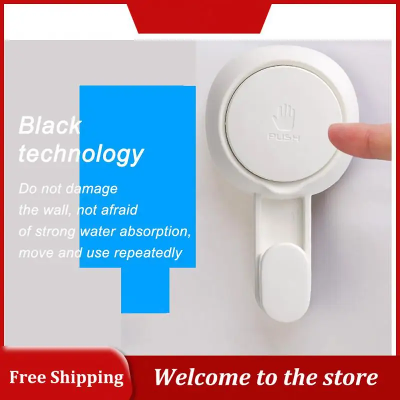 

2pcs Taili Strong Vacuum Suction Cup Hook Free Punching Bathroom Traceless Viscose Wall Door Behind Towel Sticky Home Storage