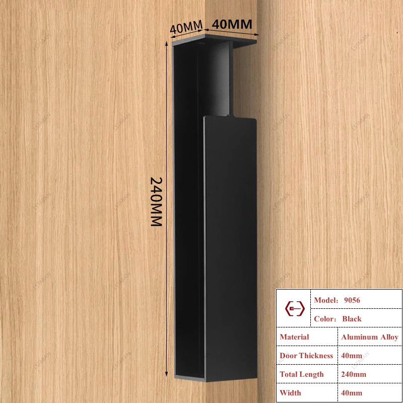 

Невидимая ручка для карманной двери встроенная ручка для раздвижной двери в индустриальном стиле противоударные боковые дверные ручки из алюминиевого сплава