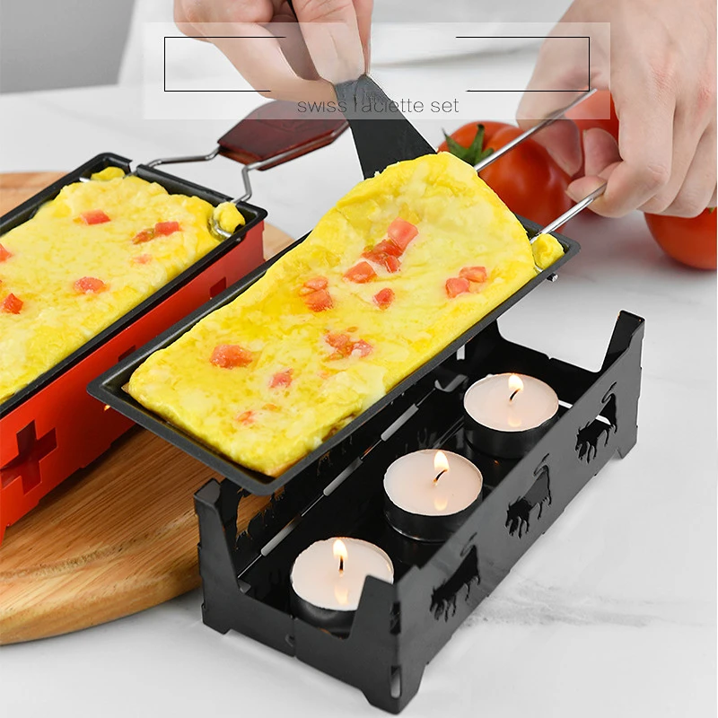 

Cheese Plate Stove Portable Tray Raclette Non-stick Set Cheese Milk Grill Baking Oven Metal Baking Tool Kitchen Rotaster