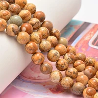 natural jasper beads loose spacer beads for jewelry making diy bracelet accessories 46810mm