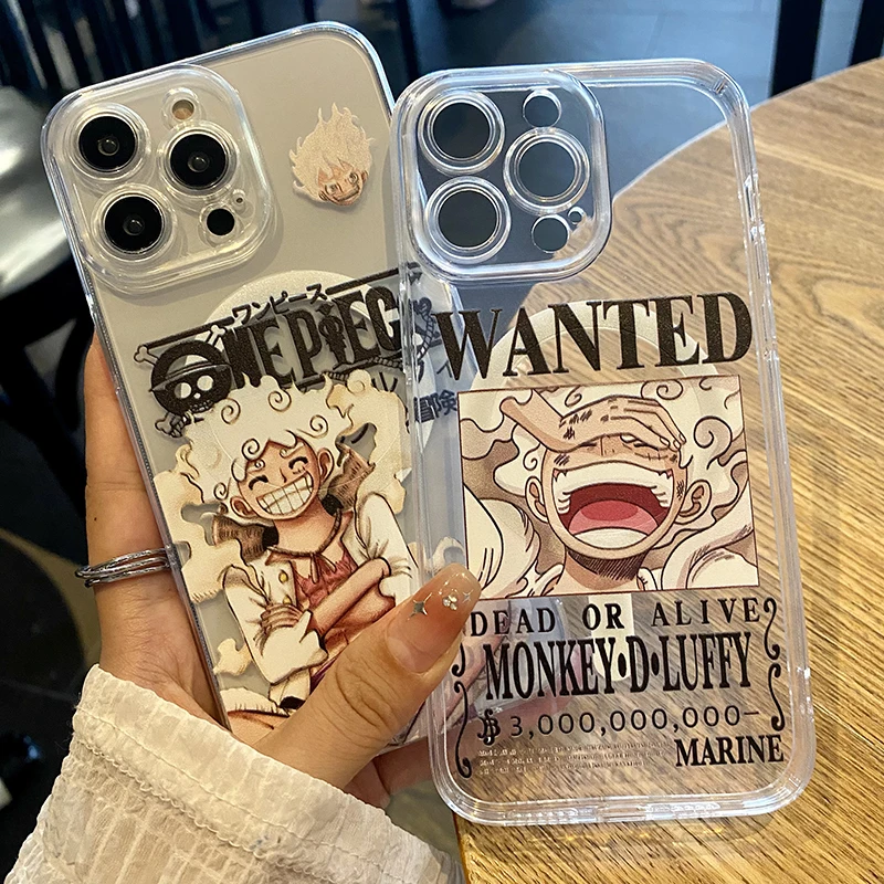 

New Magnetic Ones pieces Luffys Phone Cases For iPhone 14 13 12 11 Pro Max Mini XR X XS MAX 8 7 Plus SE Transparent Cover