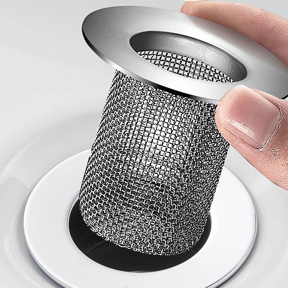 

Hair Catcher Shower Drain Sink Strainer Kitchen Floor Basket Stainless Steel Filter Tub