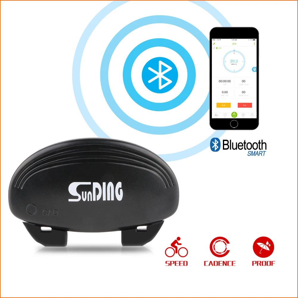 SunDing SD518 Bluetooth Wireless Cycling Speedometer Cadence Sensor Bicycle Combo Sensor for Road bike