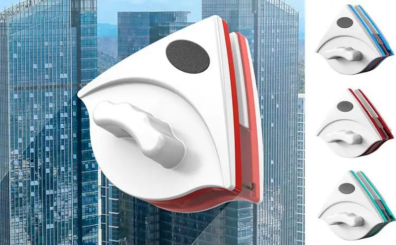 

Двусторонний стеклоочиститель, треугольная Магнитная щетка для чистки поверхности стекла, легкий, с веревкой для однослойного стекла