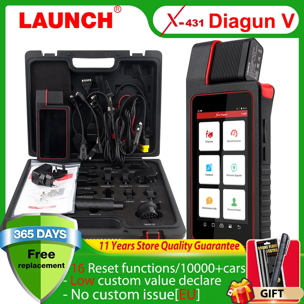 

Launch X431 Diagun V Full System OBD2 Scanner Diagnostic Tool With 2 Years Free Update Support More than 1000+12V Cars