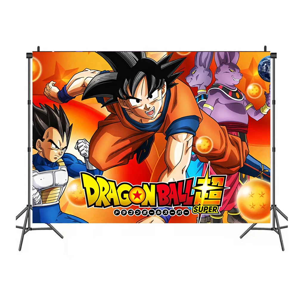 Фон из ткани с изображением дракона жемчуга Z для фотосъемки на день рождения