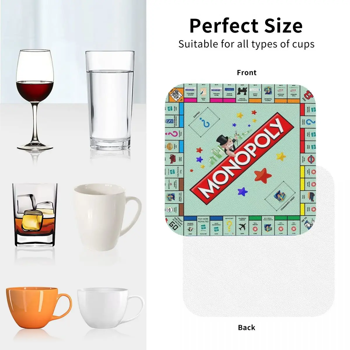 Настольная игра Monopoly классические подставки кухонные салфетки нескользящие