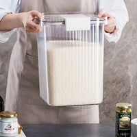 home sealed rice storage box transparent cereal grain container dry food dispenser grain storage jar kitchen storage organizer