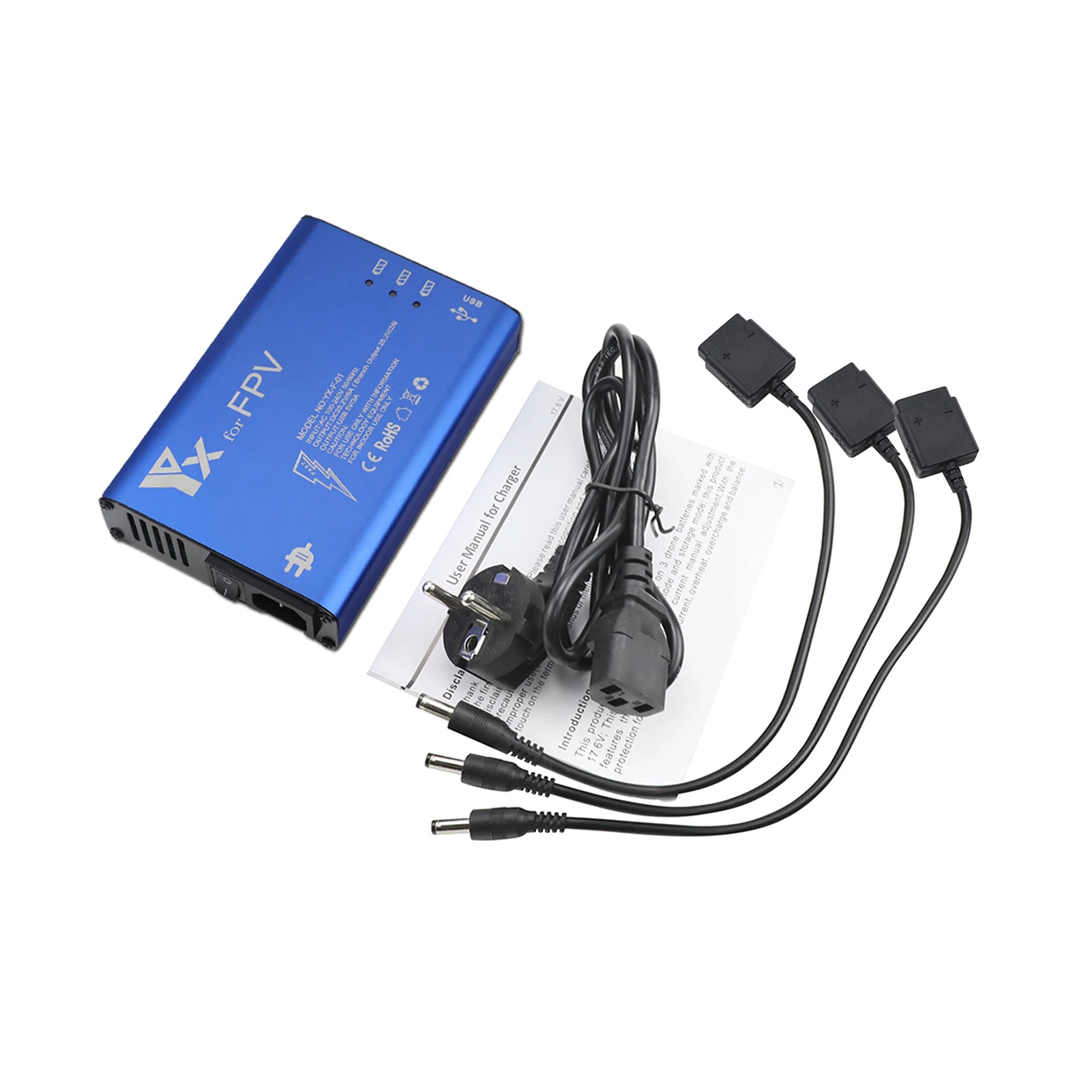 

Aluminum Alloy 6A Remote Control Drone Accessories Portable Heat Dissipation USB Port Battery Charger Fast For DJI FPV Combo