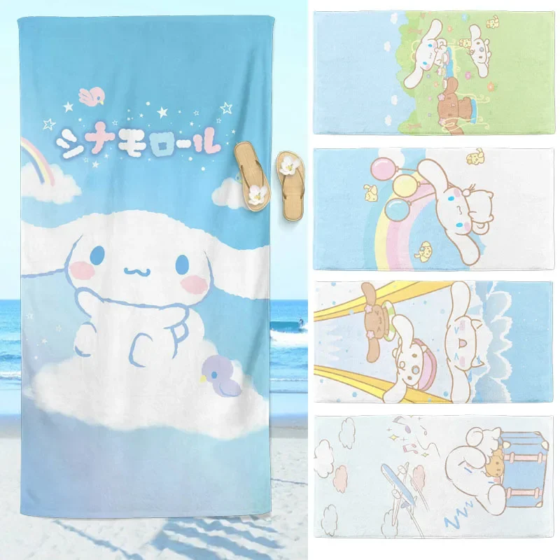 Женское летнее полотенце в виде милой мелодии портативное пляжное из волокна