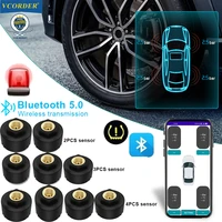 bluetooth 5 0 tpms car tire pressure sensors motor monitor system with 234 sensors for ios android app display monitoring alar