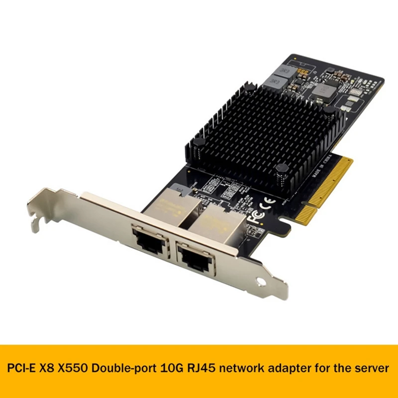 

X550-T2 Black Server Network Card PCIE X8 Dual Port RJ45 10Gbe Network Server Network Card Converged Network Adapter