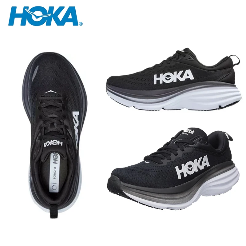Спортивные кроссовки унисекс HOKA Bondi 8 дышащая противоскользящая амортизирующая