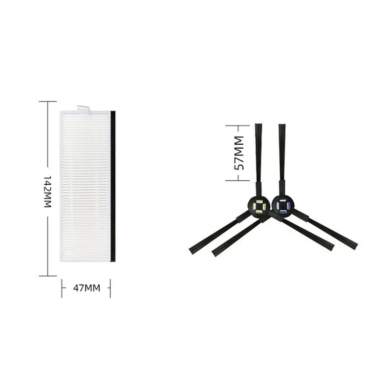 Для ILife A7 A9S V8 V8S X750 X800 X785 V80 L100 Silvercrest SSR1 SSRA1 Резиновая основная боковая щетка