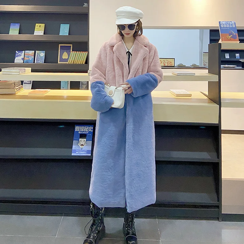 real women mink coats female mink fur coat genuine long fur coat ladies winter clothes oversize 6xl 5xl 7xl imitation fur coats