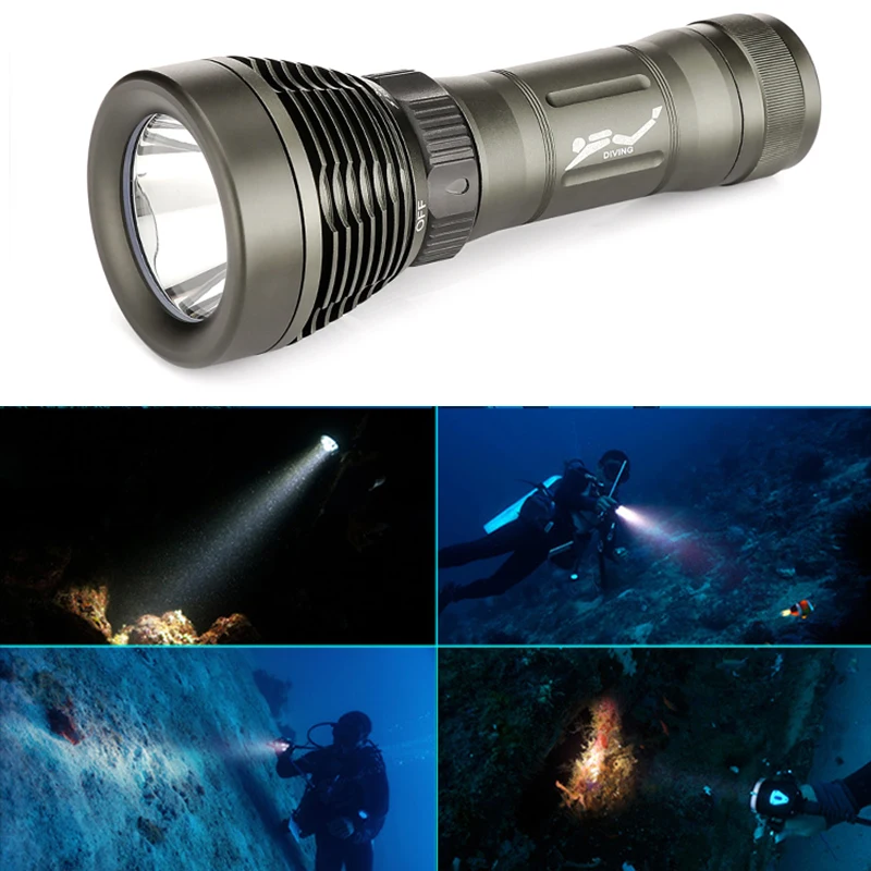 

CREE XM-L2 18650 or 26650 Diving Flashlight LED Underwater Flashlights Waterproof Portable Lantern Dive Light Lamp Torch