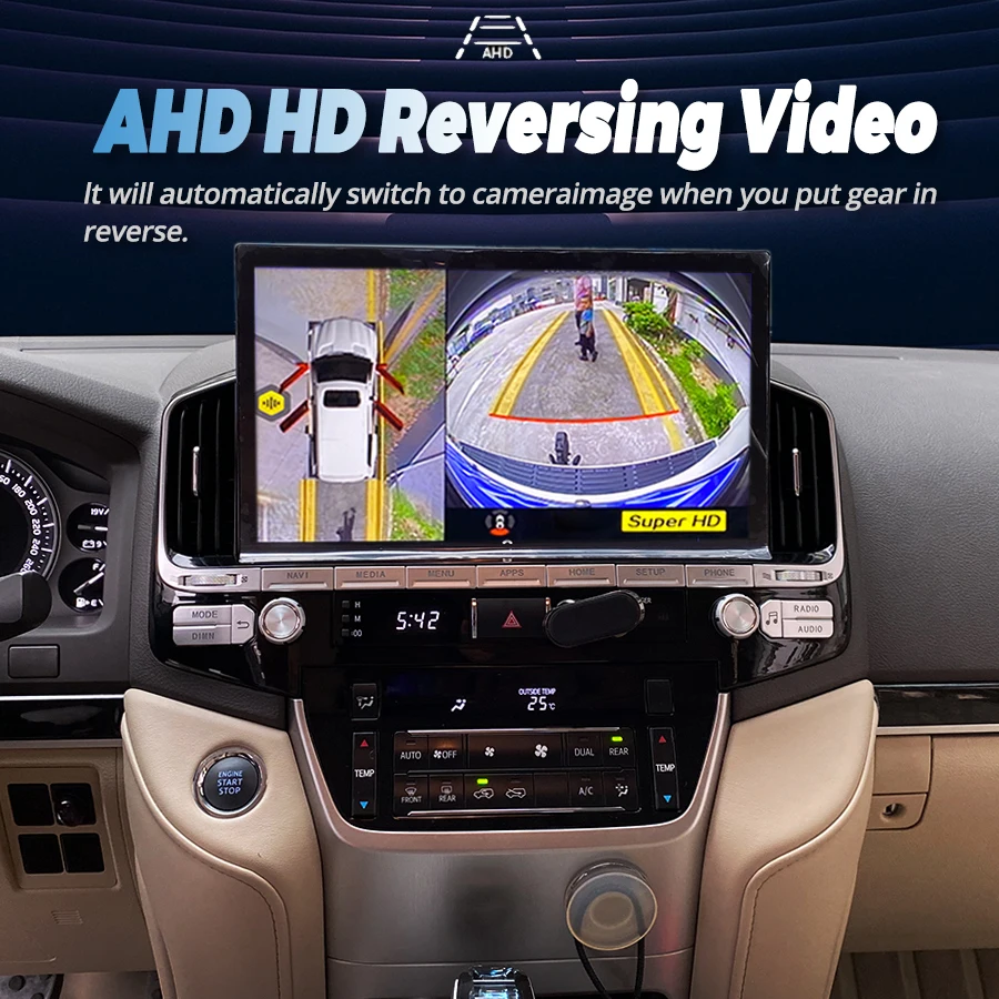 Автомобильный радиоприемник с сенсорным экраном 13 3 дюйма Android 10 беспроводная