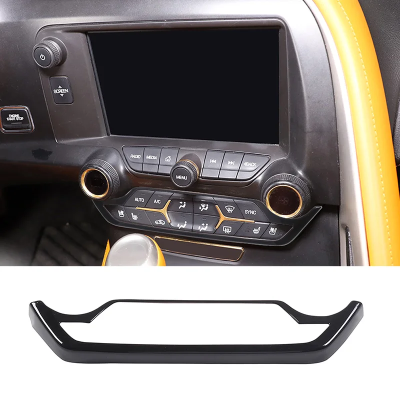 

For Chevrolet Corvette C7 2014-19 ABS Car Central Control Air Conditioning Mode Button Frame Cover Trim Stickers Car Accessories