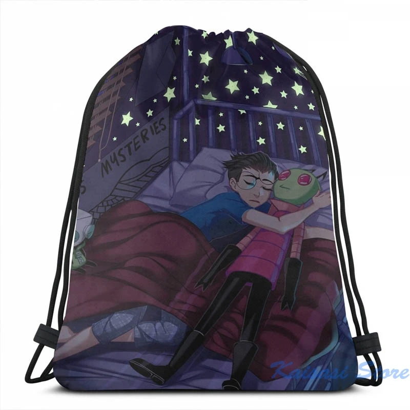 Забавный графический принт Invader Zim - Stars рюкзак с USB-зарядкой мужские школьные