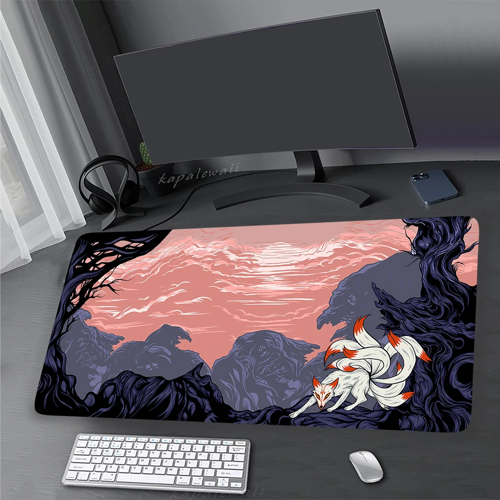 

Japanese Style Dragon Mouse Pad For Gamer Mousepad XXXL Rubber Desk Mat Speed Keyboard Pads 900x400mm Locking Edge Mouse Mat