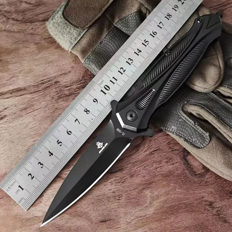 

Black 9CR18MOV Steel Outdoor Folding Knife Portable Pocket Sharp Knife Outdoor Rescue Folding EDC Cutting Knife