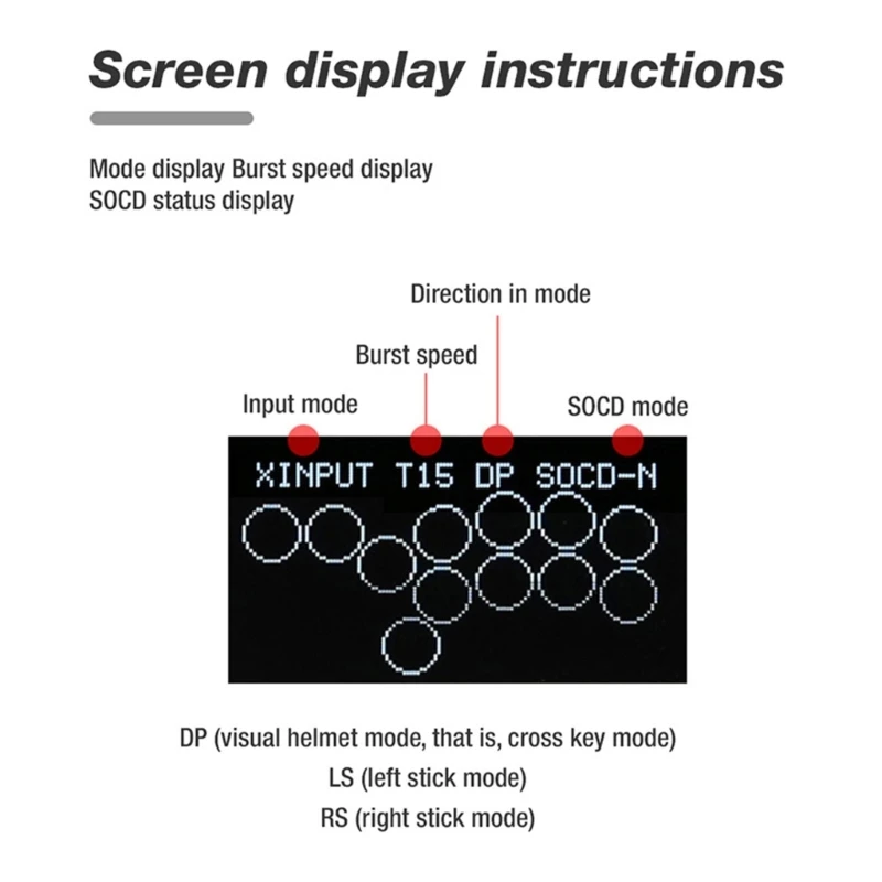 SOCD Hitbox-контроллер Боевые клавиатуры Контроллер Hitbox-клавиатуры с подсветкой
