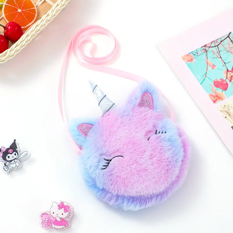 Children Girls Shoulder Bag Unicorn Animals Messenger HandBag Kids Keys Coin Purse Cute Princess Wallet Valentine's Day Gifts images - 6