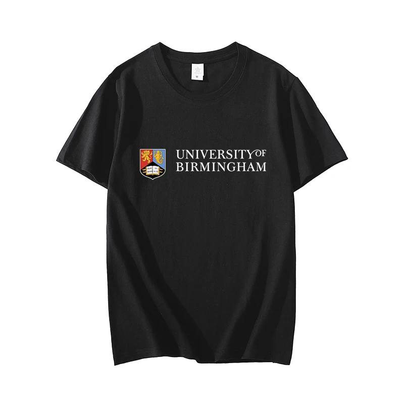 Летние хлопковые футболки Birmingham University Memorial мужские простые эластичные