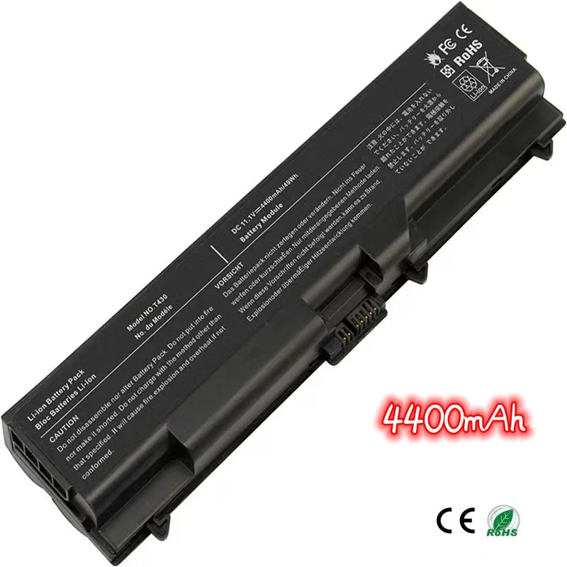 

Аккумулятор 4400 мАч для ноутбука Lenovo T410 T420 T430 SL430 L430 T530 W530 L530 T430i W530i 42T4737
