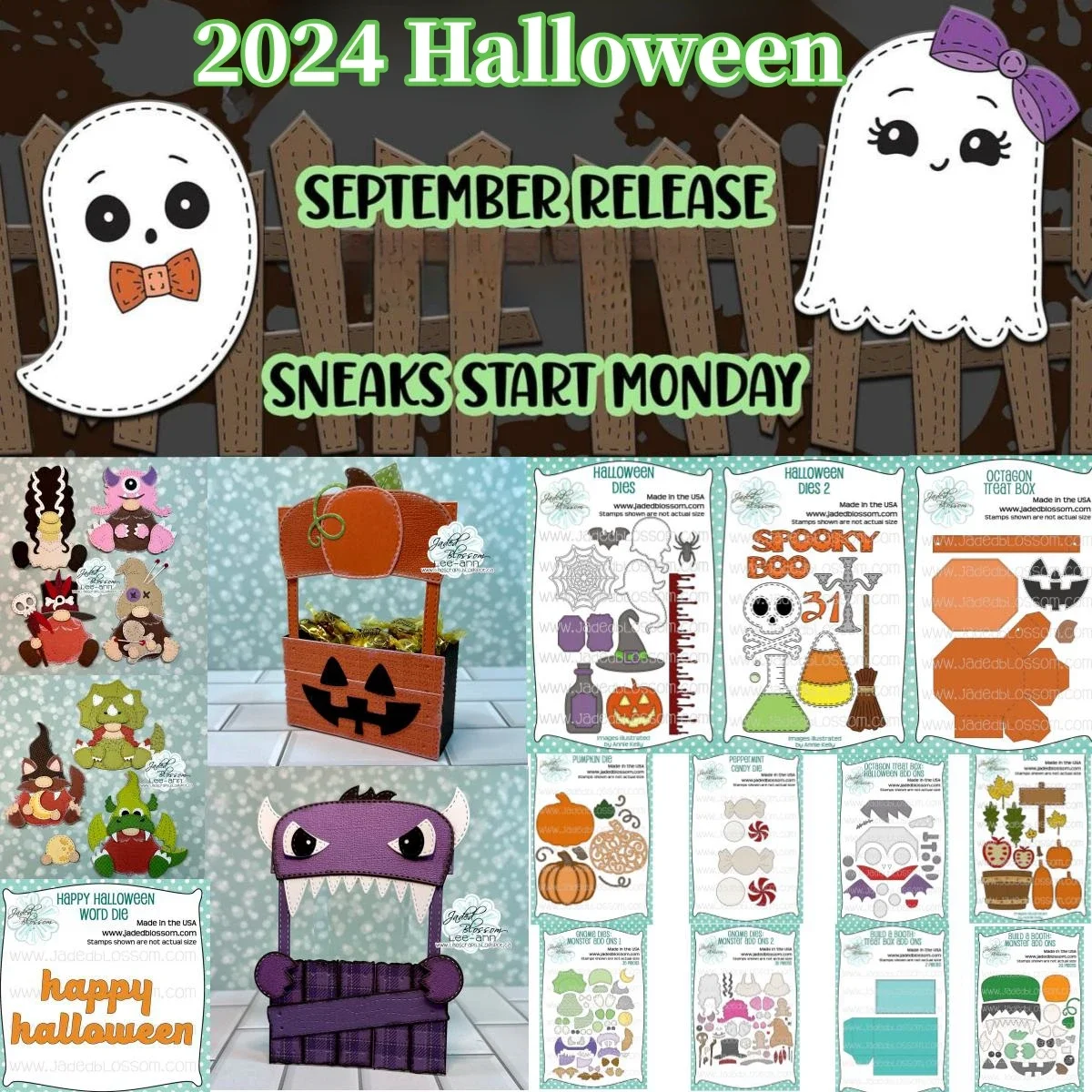 2024 счастливый Хэллоуин тыква конфеты кладовище штамп металлические трафареты