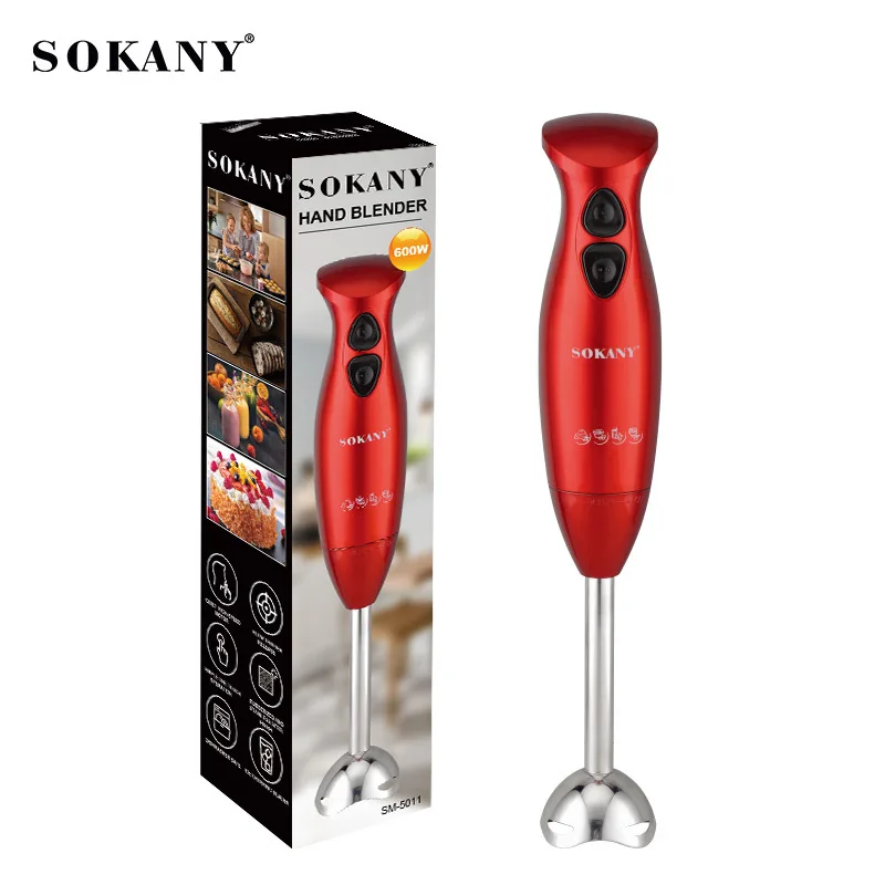 Electric Immersion Hand Blender 600w 2 Speed Stainless Steel