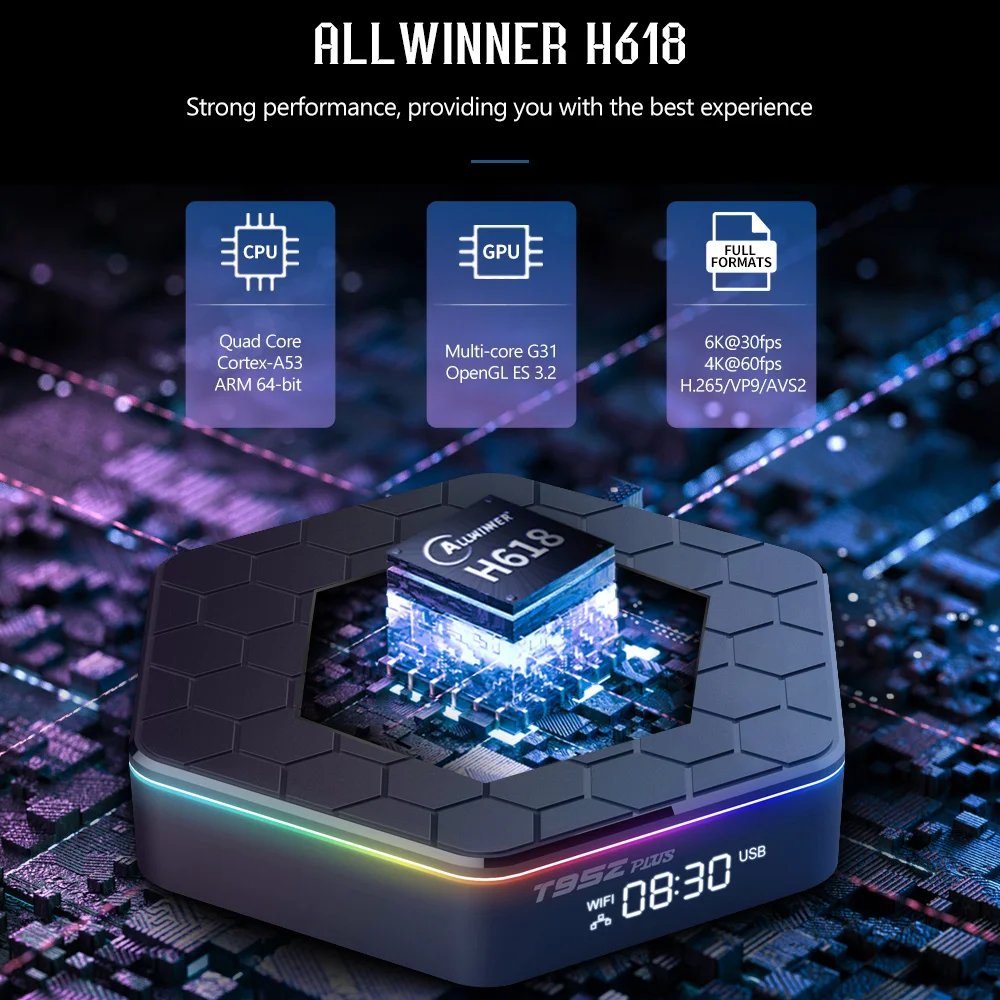 Приставка Смарт-ТВ T95Z Plus Android 12 4 + 64 ГБ Wi-Fi 2 16/32 Media Player T95ZPlus Set top box - купить по