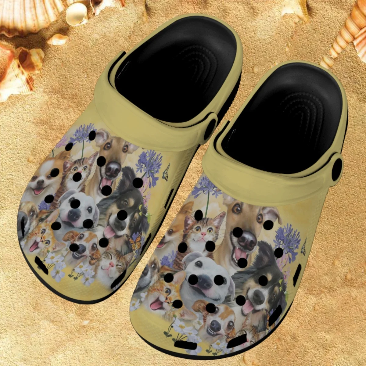 

Босоножки женские летние с забавными животными и принтом зоопарка, 2023