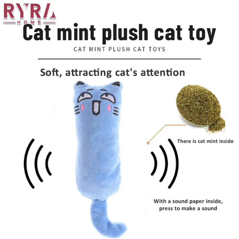 

Cute Rustle Sound Catnip Toys Funny Interactive Plush Cat Toy Mini Kitten Teeth Grinding Chewing Catnip Toys Pet Accessories