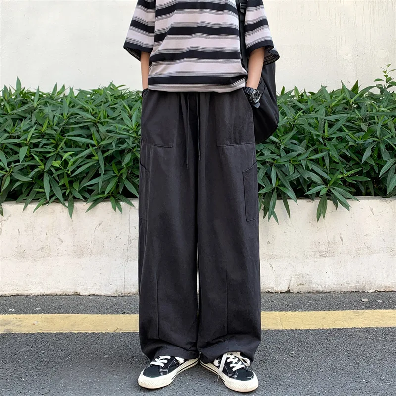 

CGC Vintage Streetwear Women Cargo Pants Harajuku Wide Leg Baggy Parachute Pants Female Korean Fashion Straight Jogging Trousers