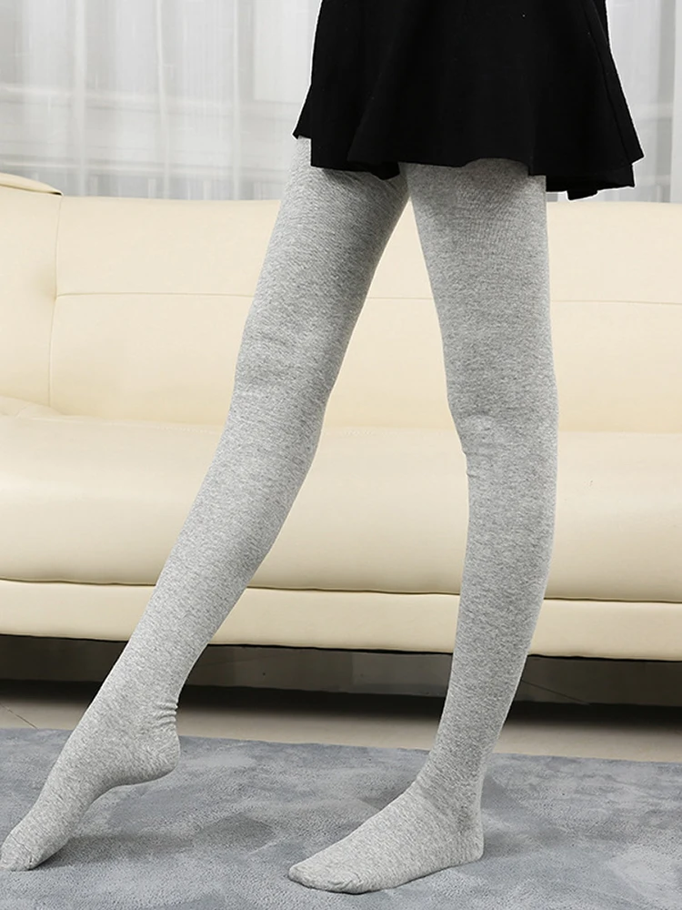 

Thigh High Over The Knee Stockings Ladies Sexy Black Long Socks Women Solid Color Gray White Polyester Autumn Spring 1 Pairs